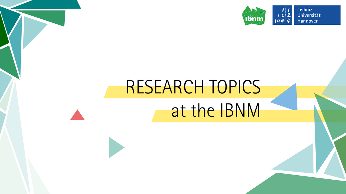 Research topics at the IBNM