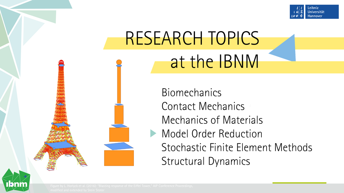 Fourth Research Topic Model Order Reduction. Figures of a model of the eiffel tower with less and more reduction. 