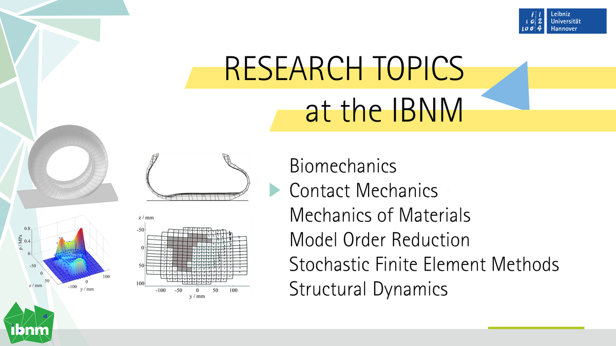 Second Research Topic Contact Mechanics. Figures of tyre simulations and calculations.